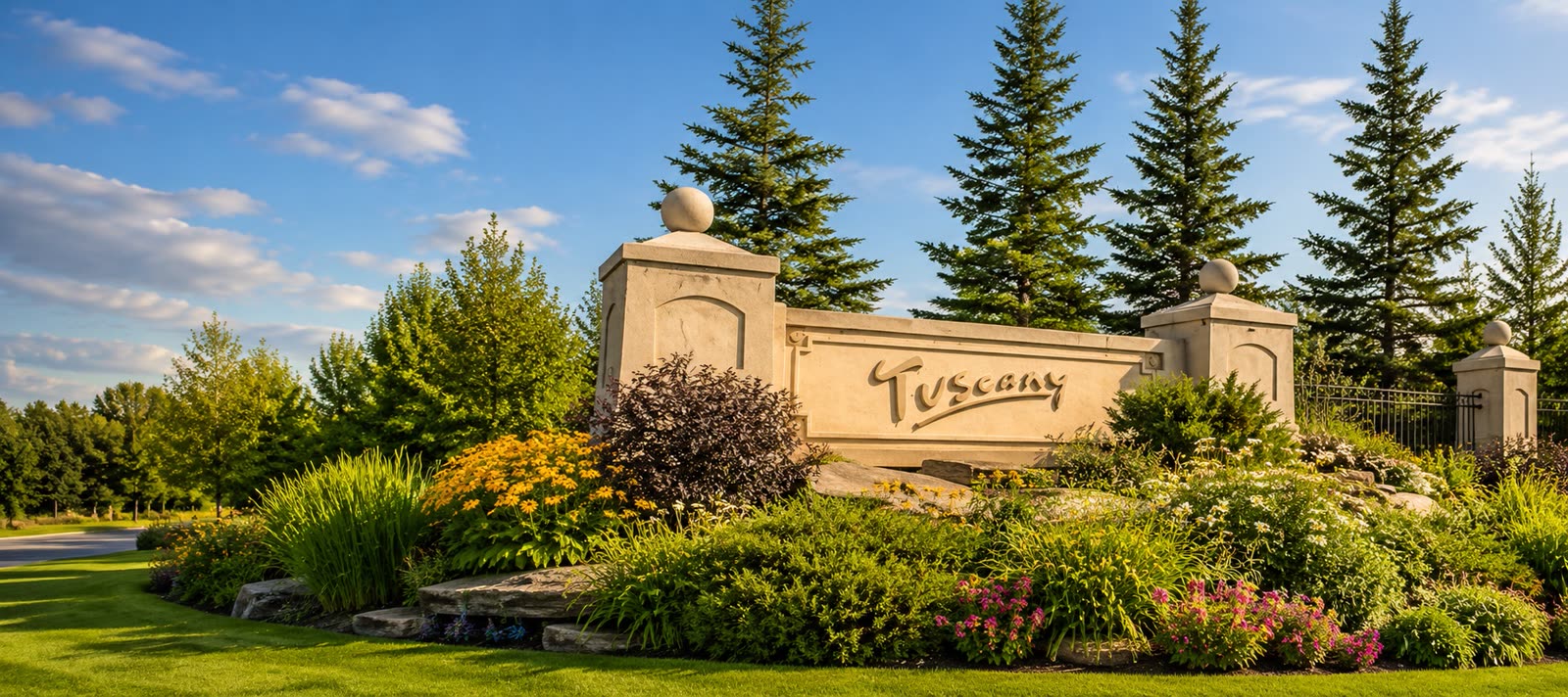 The Tuscany community entrance, northwest Calgary
