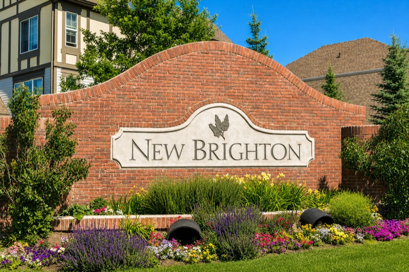 New Brighton clubhouse, playground, and pathways