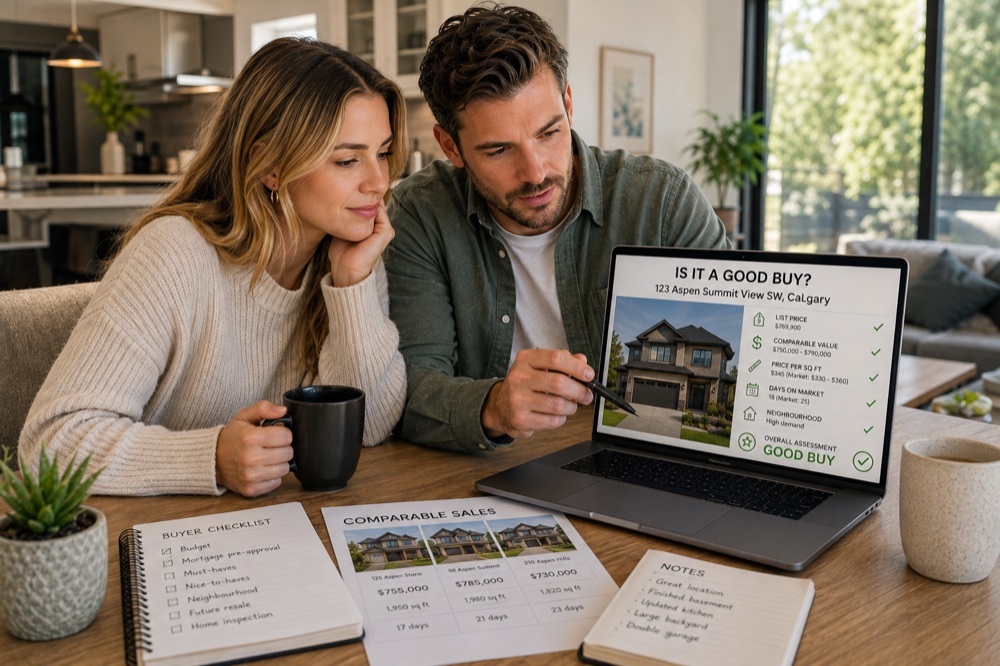 Comparable sales being checked against a listing price